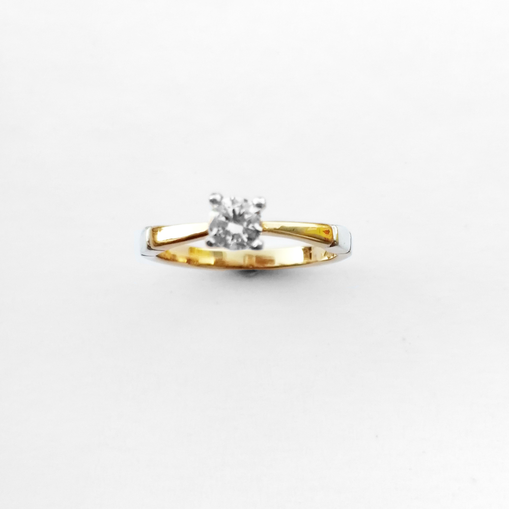 Anillo Oro Amarillo y Blanco 14k Solitario 05 1000×1000