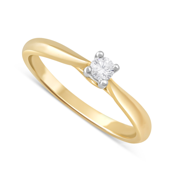 9CT GOLD SOLITAIRE ENGAGEMENT RING 01