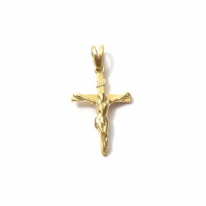 DIJE CRUZ CON CRISTO ORO