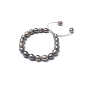 PULSERA PERLAS CULTIVADAS GRISES